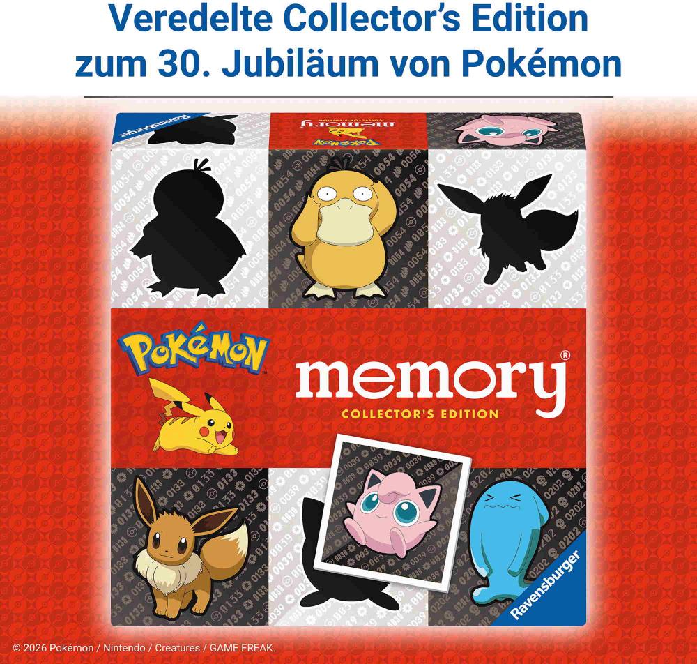 64 Karten Ravensburger Kinderspiel Kartenlegespiel Collector's memory Pokémon 24954