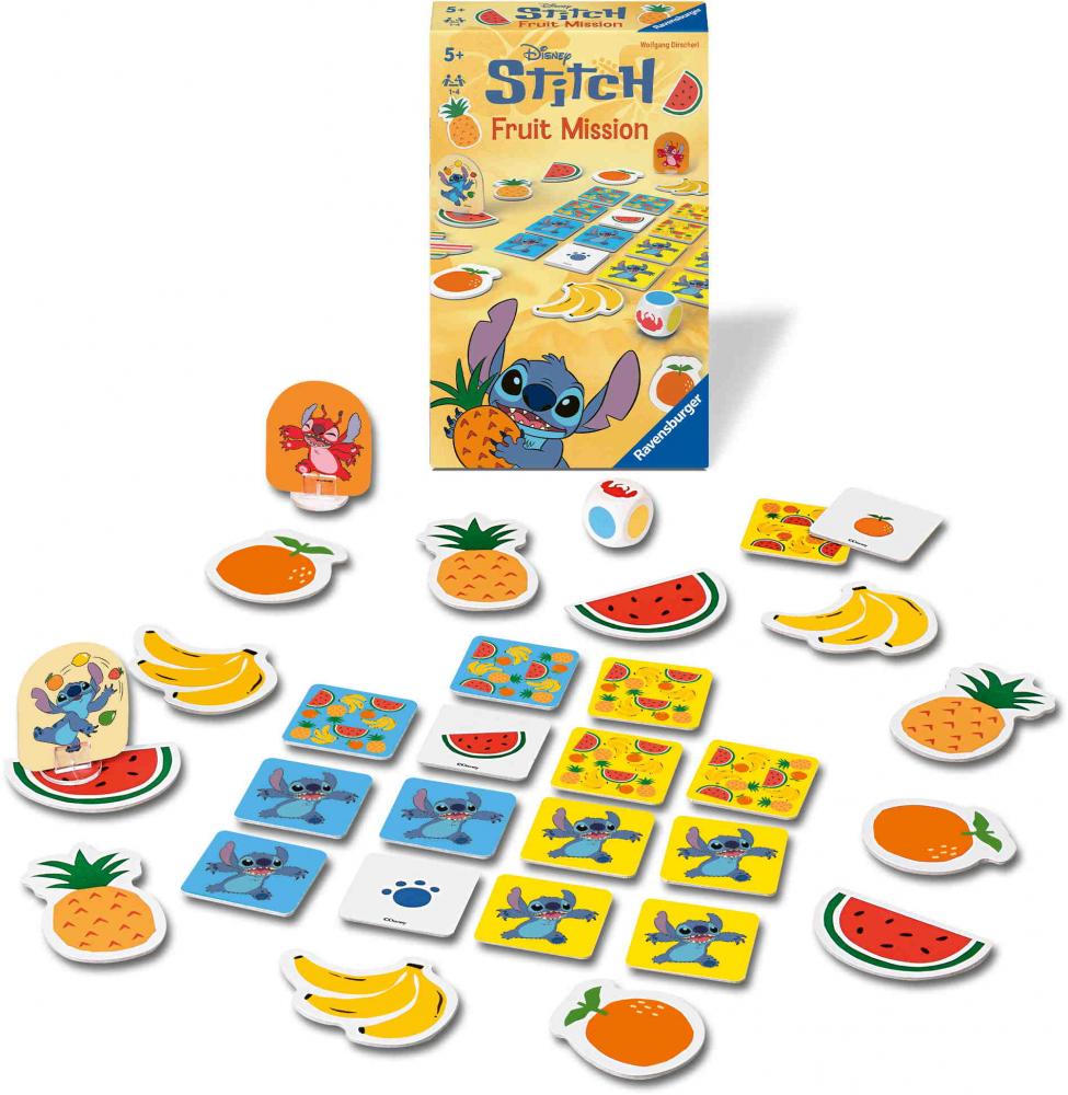 Ravensburger Reise- & Kompaktspiel Merkspiel Disney Stitch Fruit Missio 24981