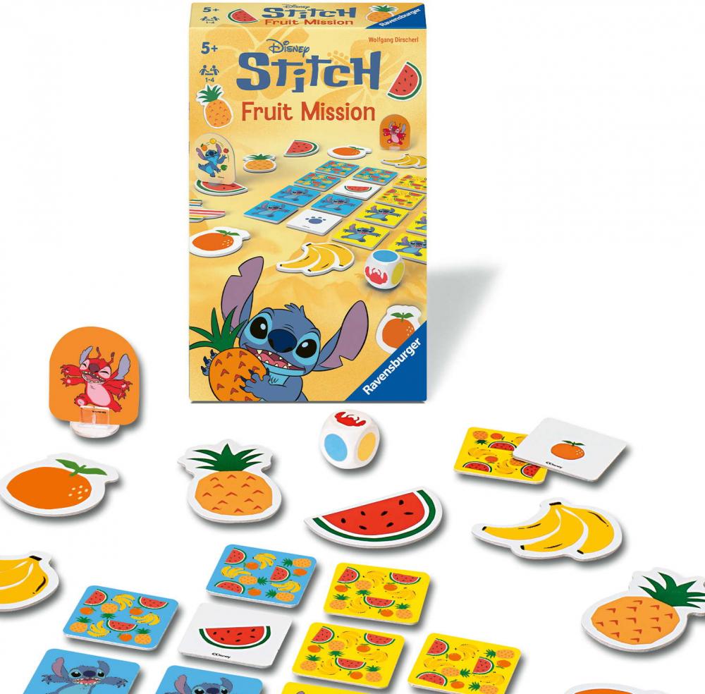 Ravensburger Reise- & Kompaktspiel Merkspiel Disney Stitch Fruit Missio 24981