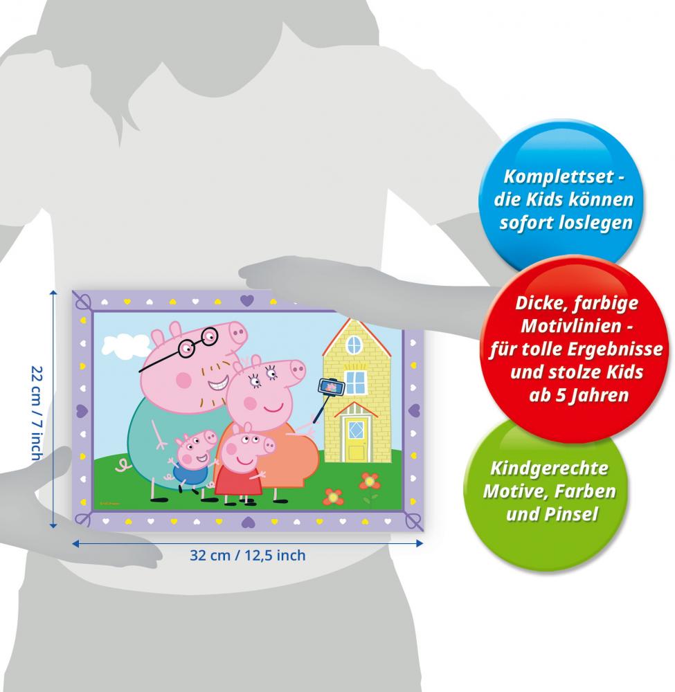 Ravensburger Malen nach Zahlen Junior Peppa's Familie 25879