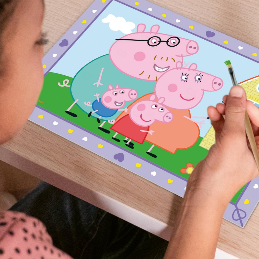 Ravensburger Malen nach Zahlen Junior Peppa's Familie 25879