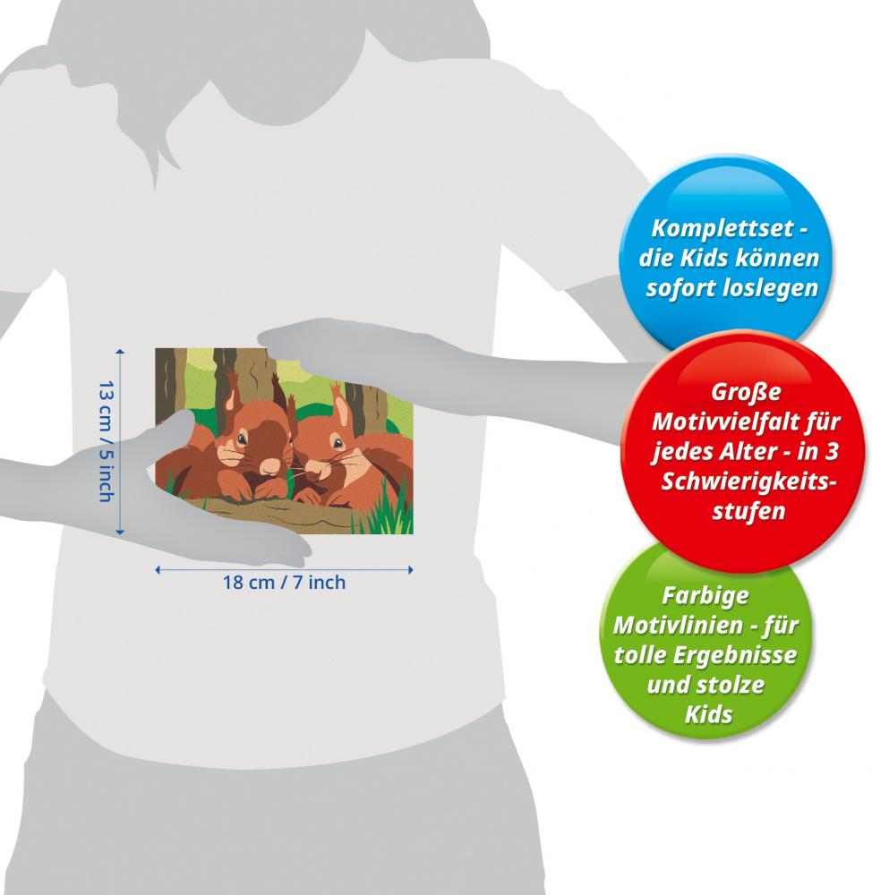 Ravensburger Malen nach Zahlen CREART Serie E Kuschelnde Eichhörnchen 25882
