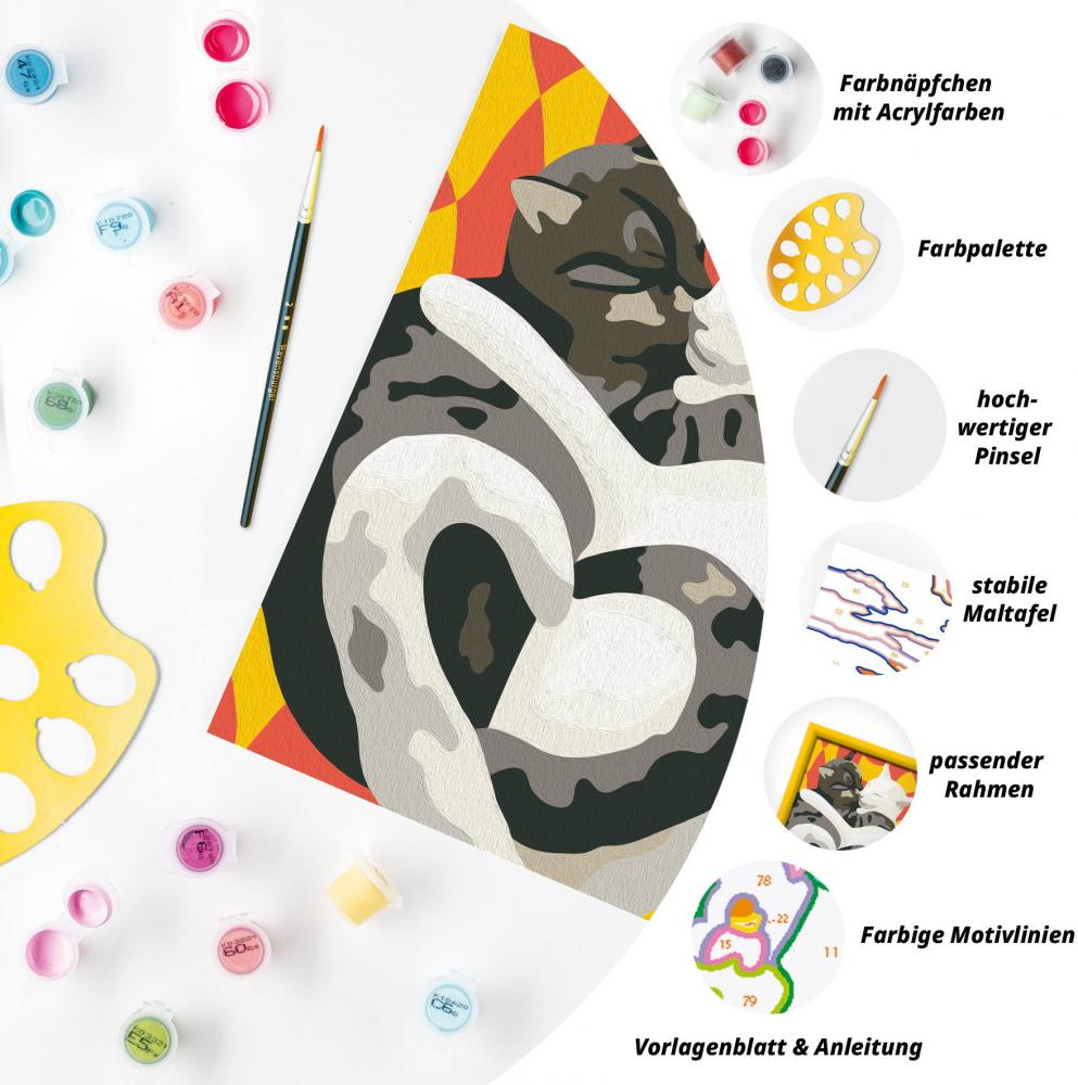 Ravensburger Malen nach Zahlen CREART Serie E Katzen-Liebe 25884