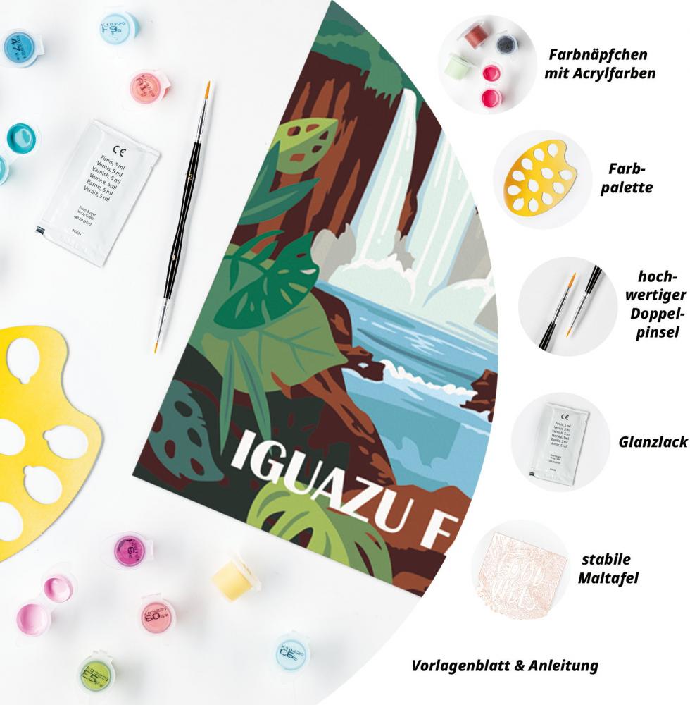 Ravensburger Malen nach Zahlen CREART Trend Serie C Iguazu Wasserfälle 25894