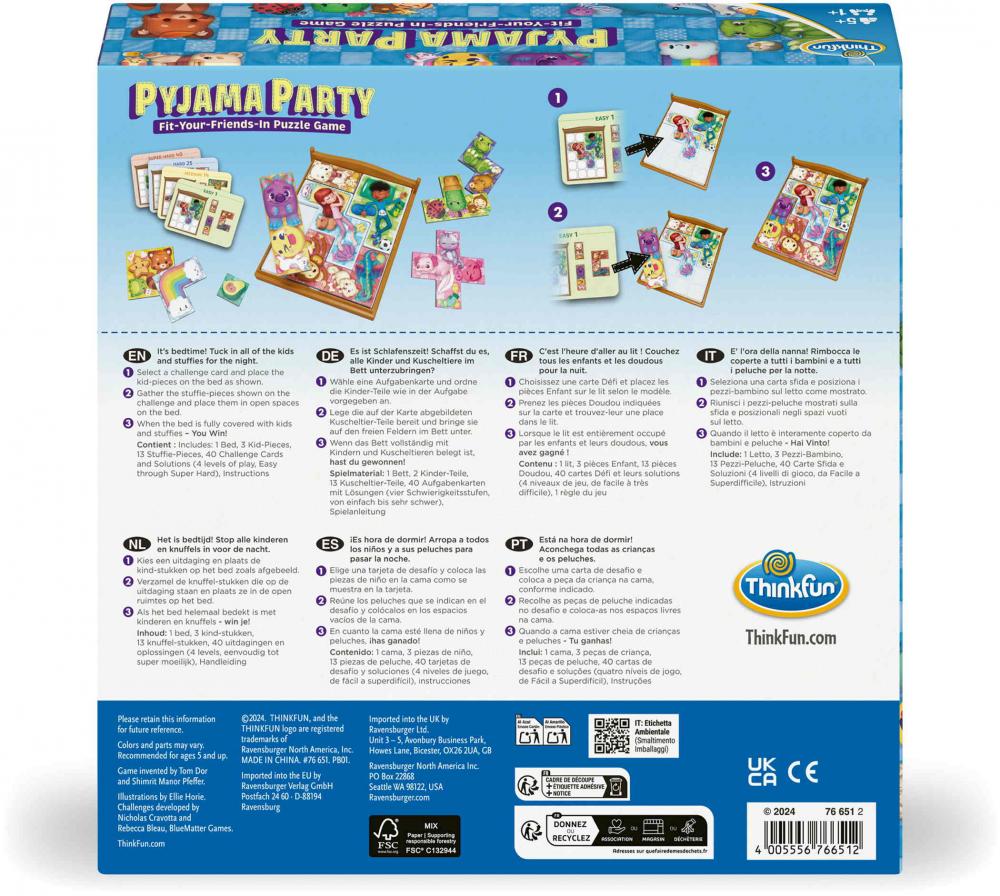 Thinkfun Kinderspiel Logikspiel Pyjama Party 76651