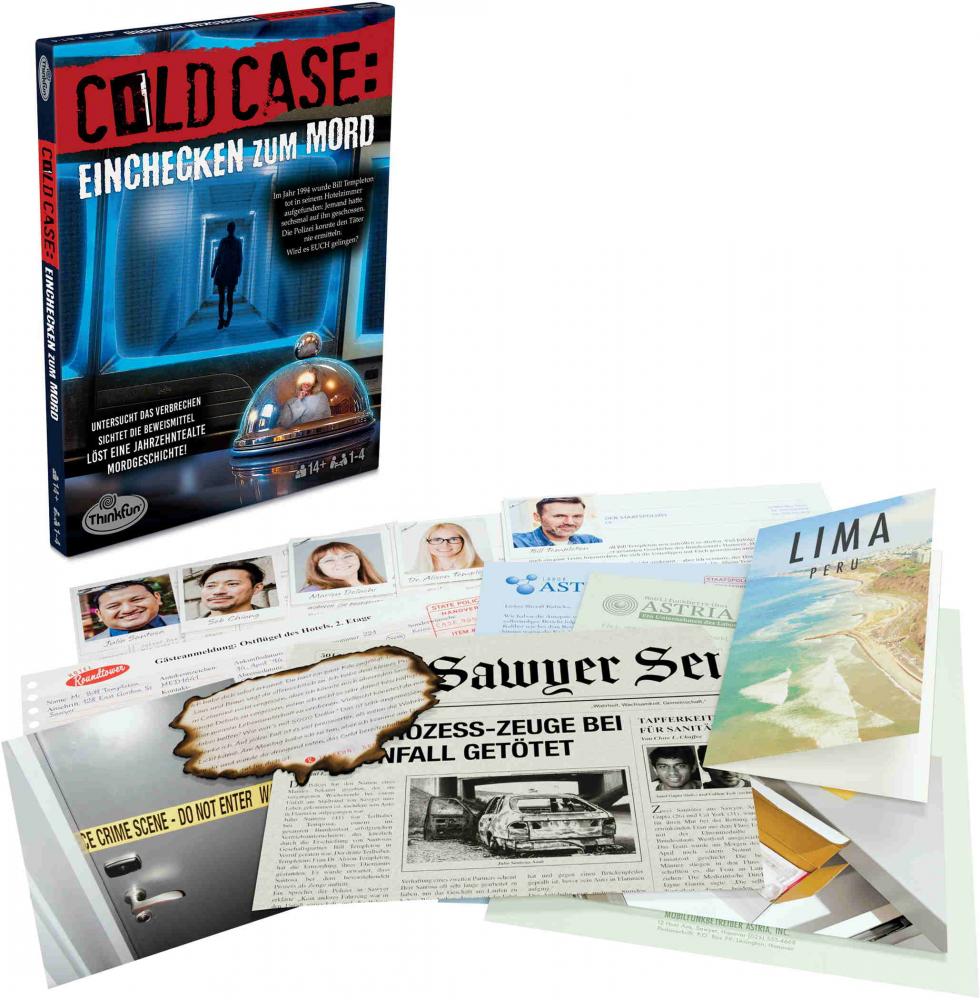 Thinkfun Familienspiel Logikspiel Cold Case Einchecken zum Mord 76677