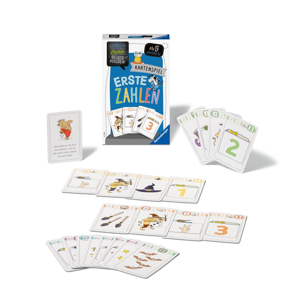 Ravensburger Kinder Kartenspiel Lernen Lachen Selbermachen Erste Zahlen 80658