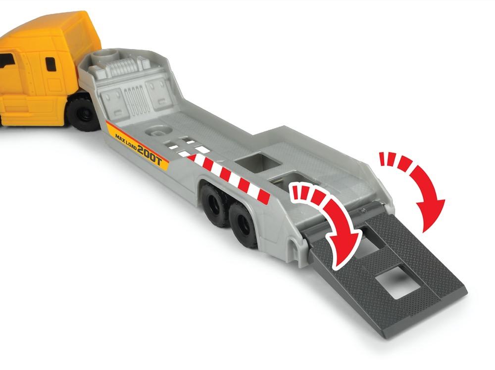 Dickie Spielfahrzeug Baustelle Tieflader Go Real / Construction Mack Volvo Micro Builder 203725005