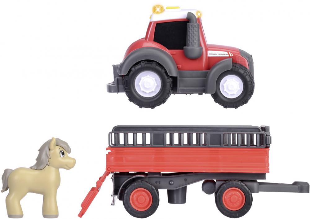 ABC Baby- & Kleinkindspielzeug Traktor mit Anhänger ABC Massey Ferguson Animal Trailer 204115012
