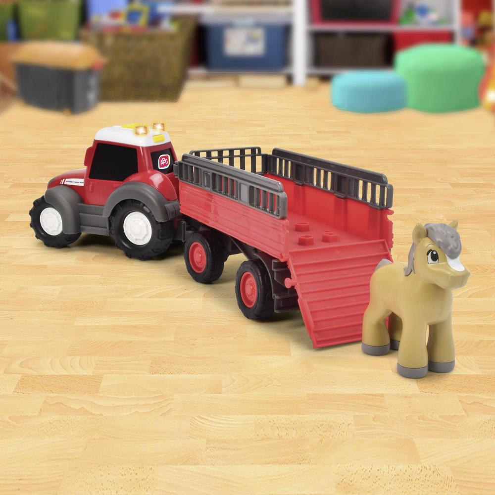 ABC Baby- & Kleinkindspielzeug Traktor mit Anhänger ABC Massey Ferguson Animal Trailer 204115012