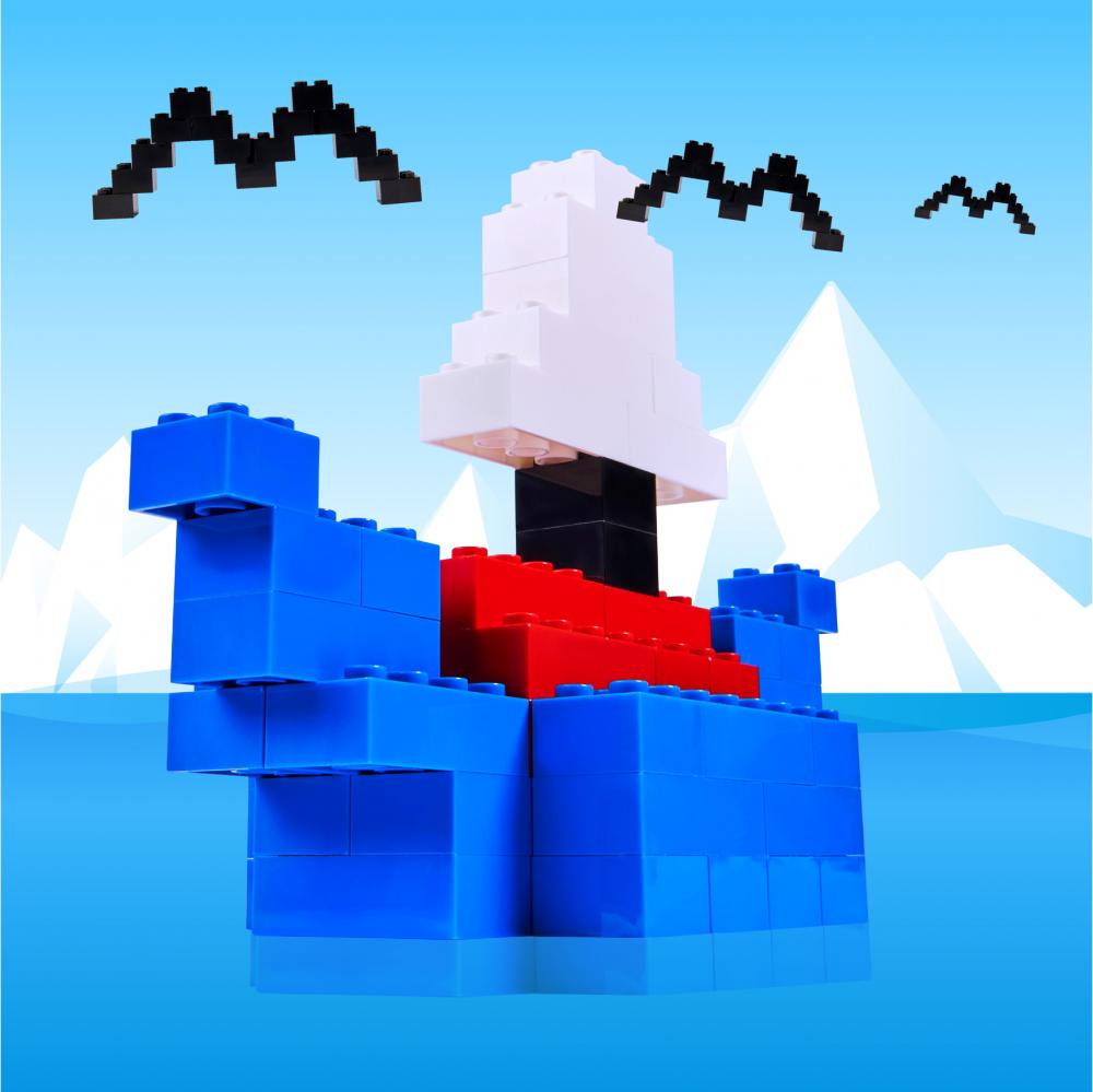 Simba Konstruktionsspielzeug Bausteine Blox 40 Teile 8er blau 104118881