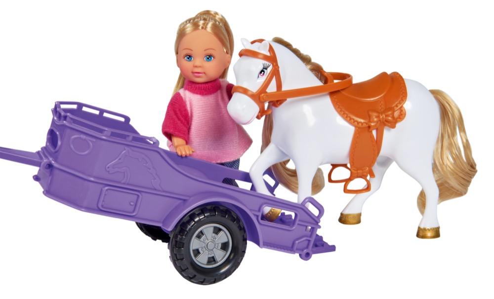 Simba Puppe Evi Love Evi Horse Trailer Pferdeanhänger Pony 105737460