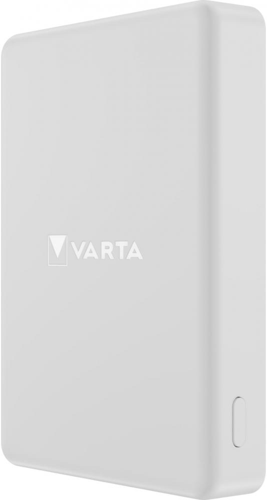 Varta Powerbank mobile Ladestation wireless Mag Pro 5000 mAh Typ C USB OUT weiß