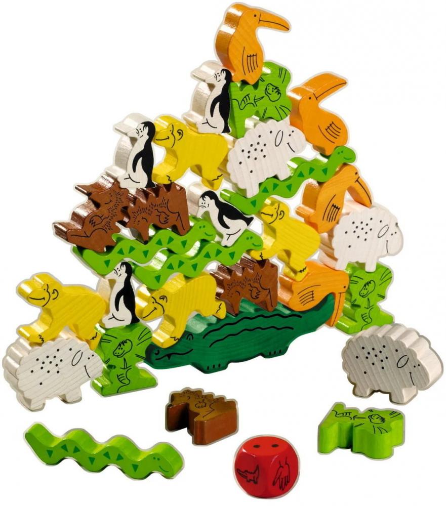 HABA Kinderspiel Motorikspiel Tier auf Tier 2011189001