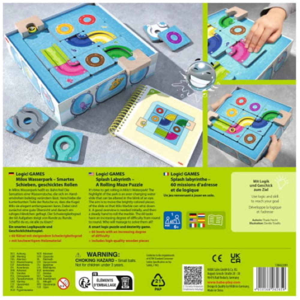 HABA Familienspiel Logikspiele Logic! GAMES Milo's Wasserpark 1306822001