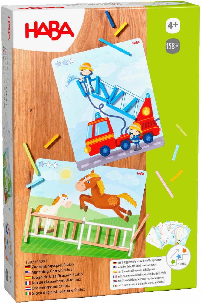 HABA Motorikspielzeug Zuordnungsspiel Stabix aus Holz 1307163001