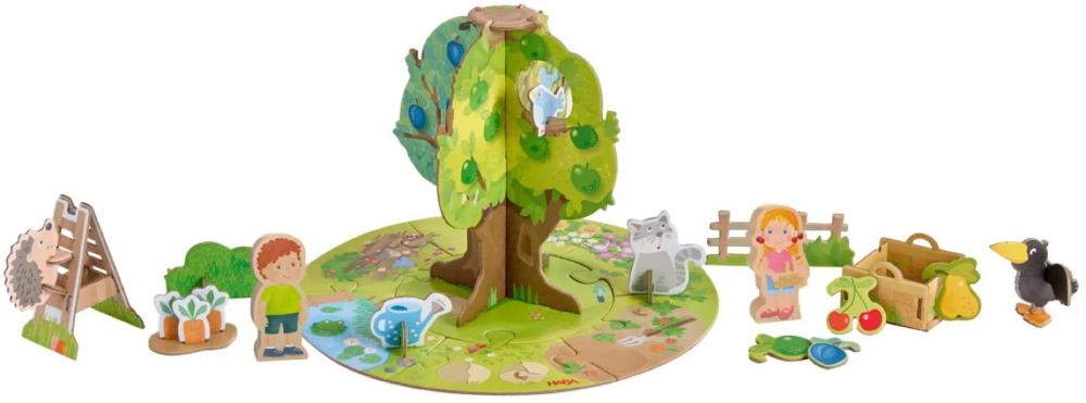 40 Teile Haba 3D Puzzle Obstgarten mit 2 Holzfiguren 1307178001