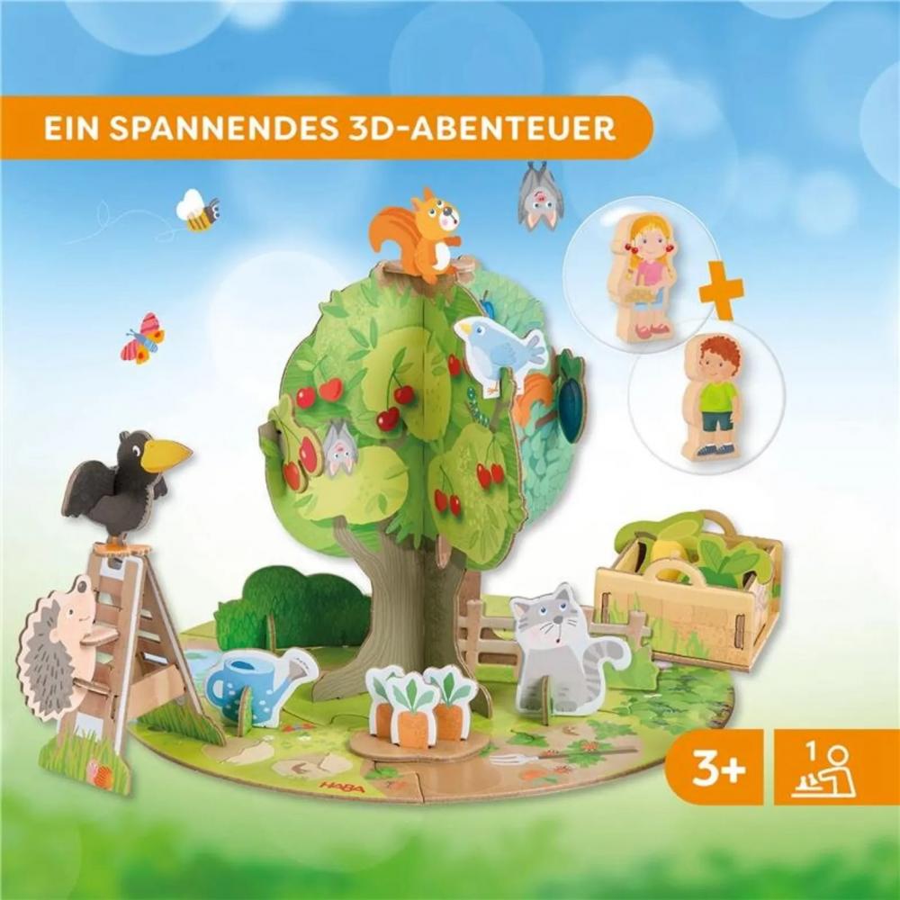 40 Teile Haba 3D Puzzle Obstgarten mit 2 Holzfiguren 1307178001