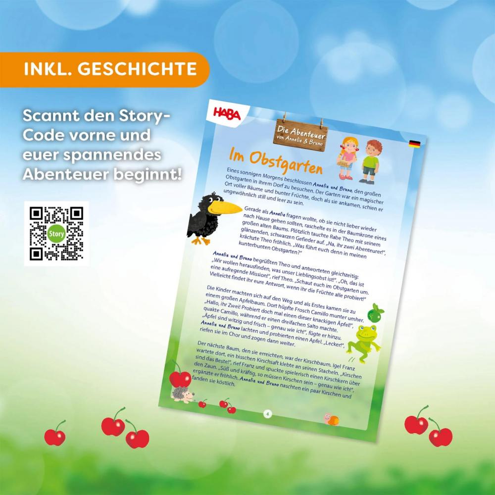 40 Teile Haba 3D Puzzle Obstgarten mit 2 Holzfiguren 1307178001