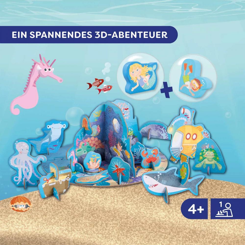 36 Teile Haba 3D Puzzle Unter Wasserwelt mit 2 Holzfiguren 1307179001