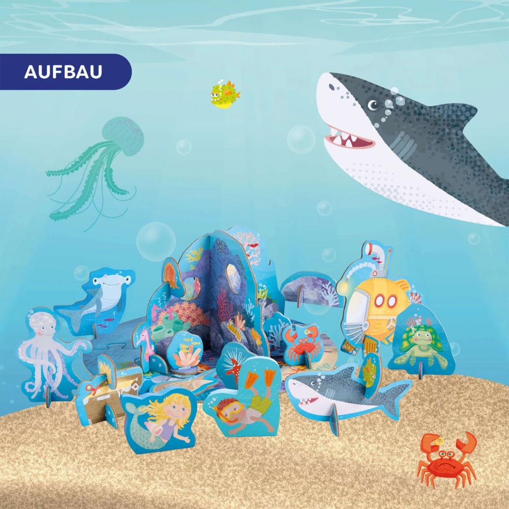 36 Teile Haba 3D Puzzle Unter Wasserwelt mit 2 Holzfiguren 1307179001