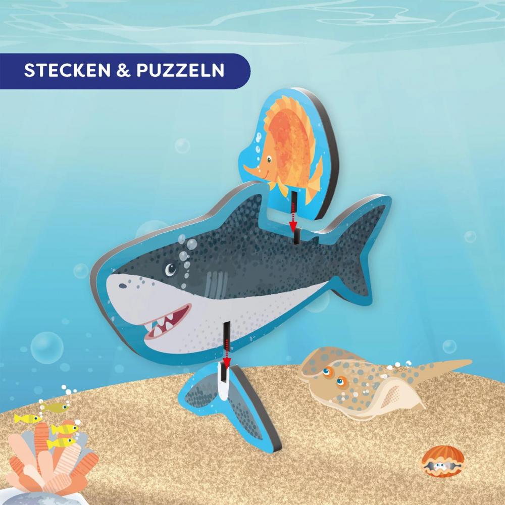 36 Teile Haba 3D Puzzle Unter Wasserwelt mit 2 Holzfiguren 1307179001