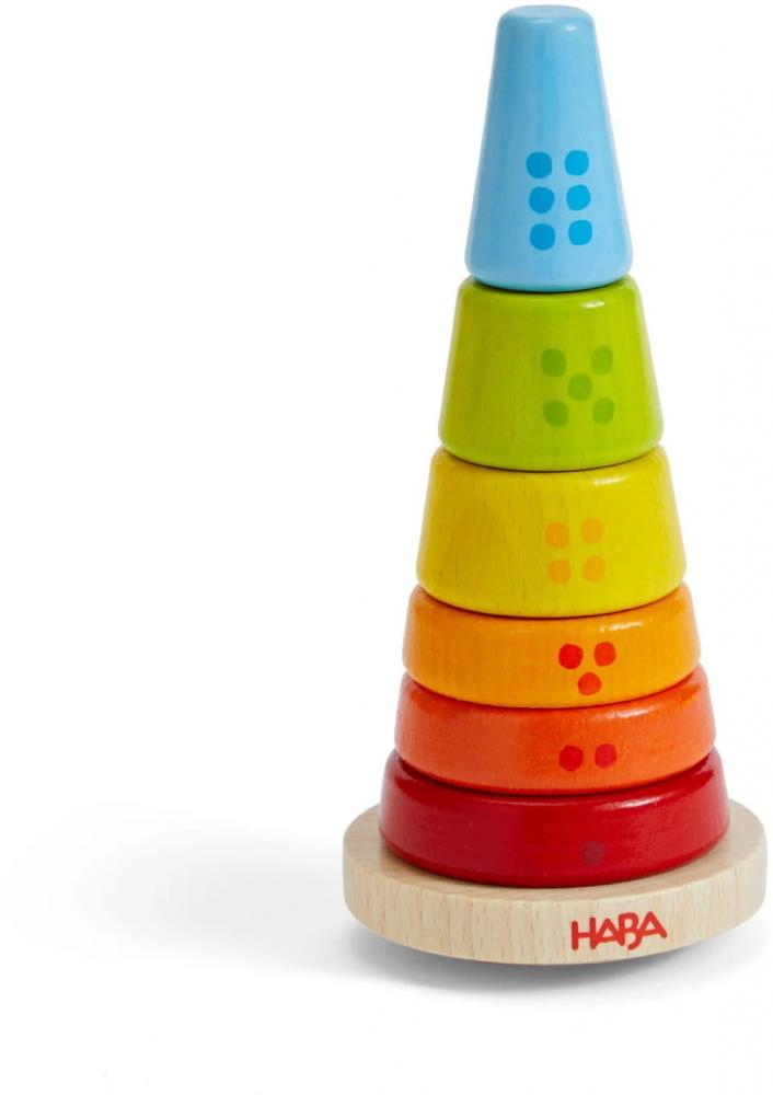 HABA Motorikspielzeug Steckturm Kunterbunt 2010995001