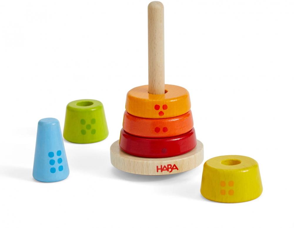 HABA Motorikspielzeug Steckturm Kunterbunt 2010995001