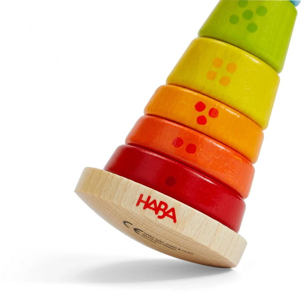HABA Motorikspielzeug Steckturm Kunterbunt 2010995001