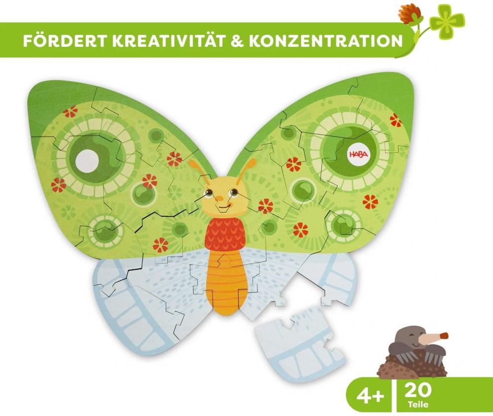 20 Teile HABA Kinder Puzzle 2 in 1 Schmetterling 2010075001