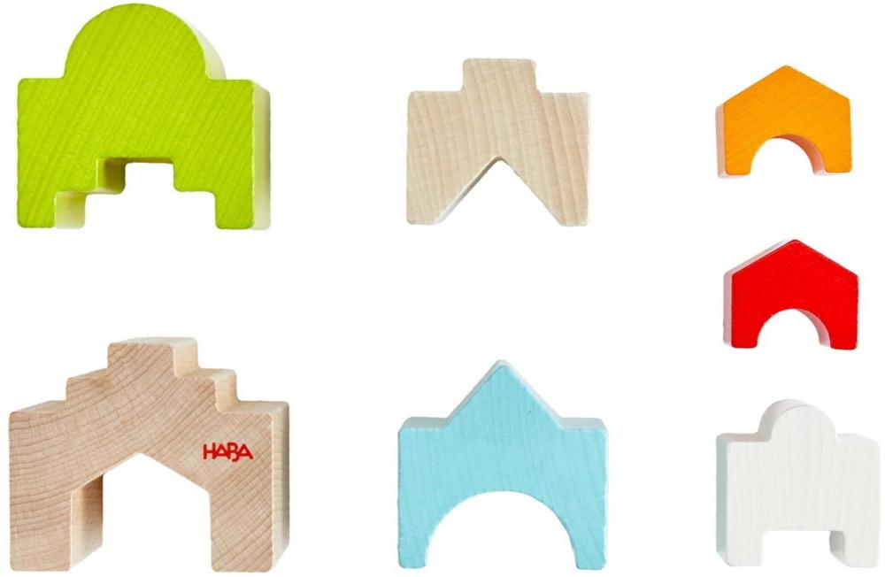 HABA Motorikspielzeug Stapelturm Haus auf Haus aus Holz 2011045001