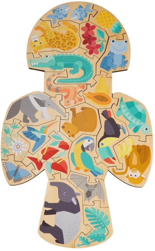 21 Teile HABA Kinder Puzzle 2 in 1 Papagei 2011453001