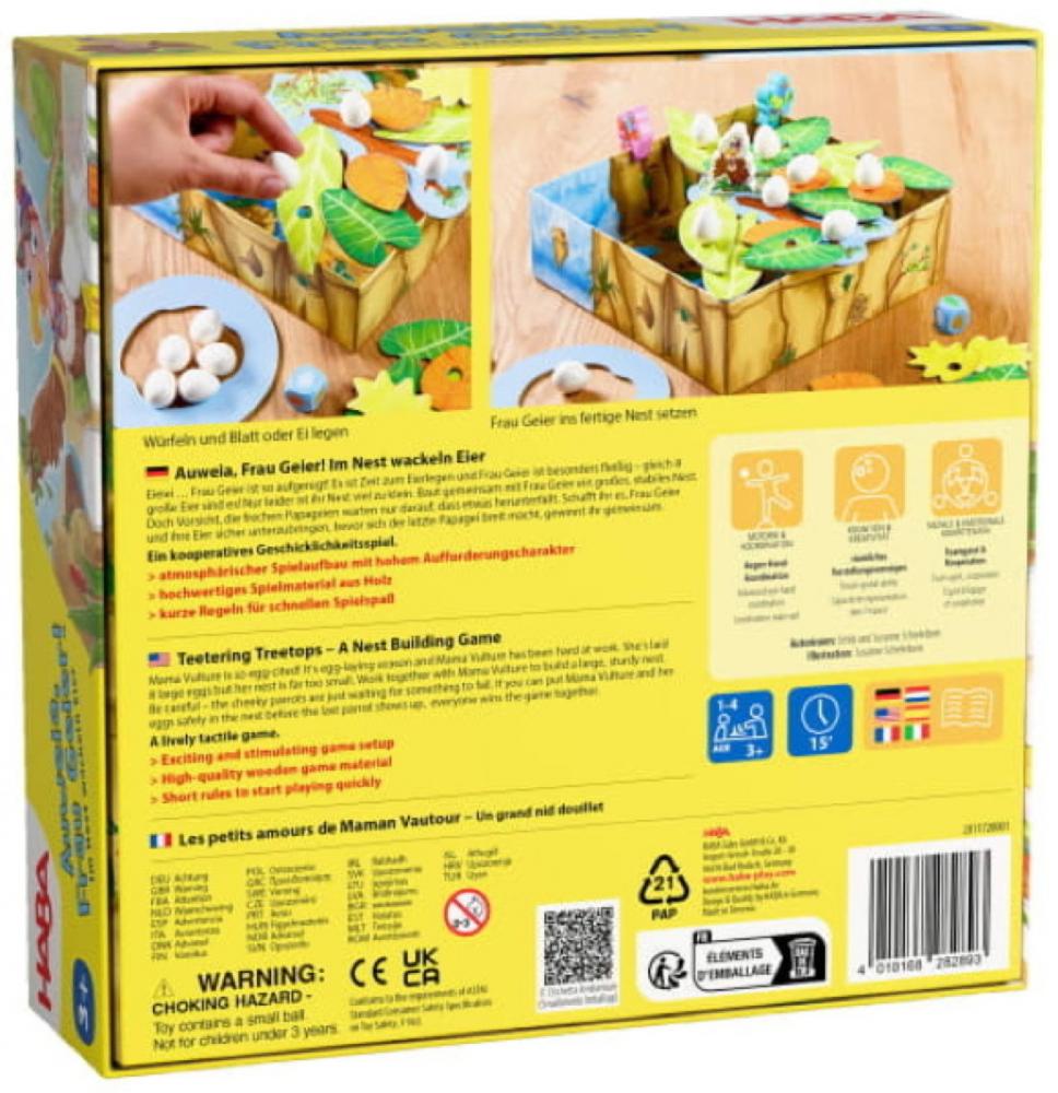 HABA Familienspiel Geschicklichkeitsspiel Auweia Frau Geier! 2011720001