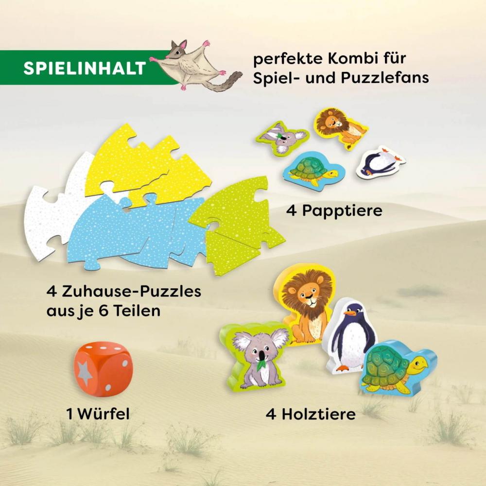 HABA Kinderspiel Suchspiel Game meets Puzzle Wo leben Löwe & Co.? 2011724001