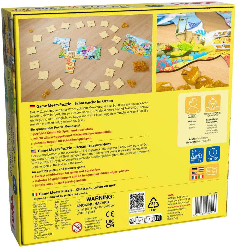 HABA Kinderspiel Suchspiel Game meets Puzzle Schatzsuche im Ozean 2011723001