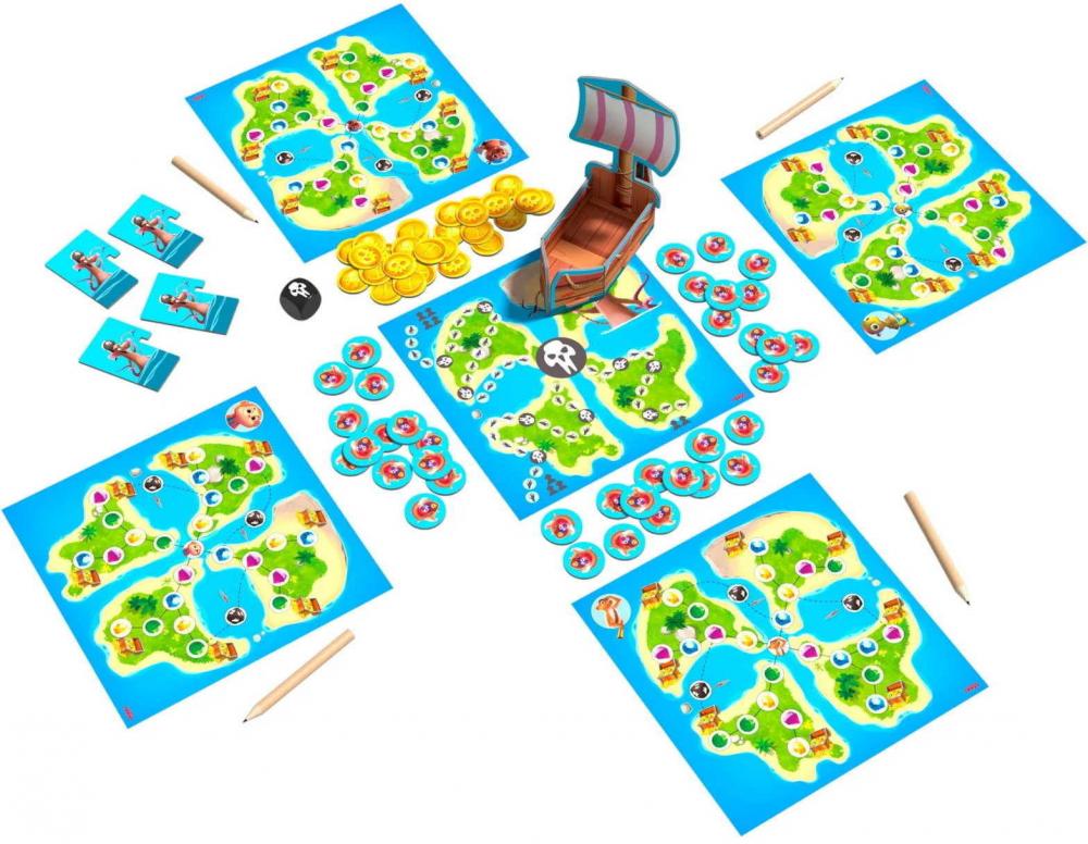 HABA Kinderspiel Wettlaufspiel Schatzkarte Ahoi! 2011824001
