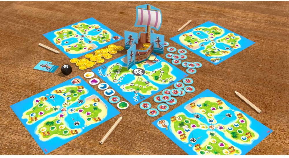 HABA Kinderspiel Wettlaufspiel Schatzkarte Ahoi! 2011824001