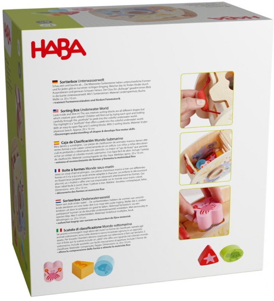 HABA Motorikspielzeug Sortierspielzeug Sortierbox Unterwasserwelt 2011873001