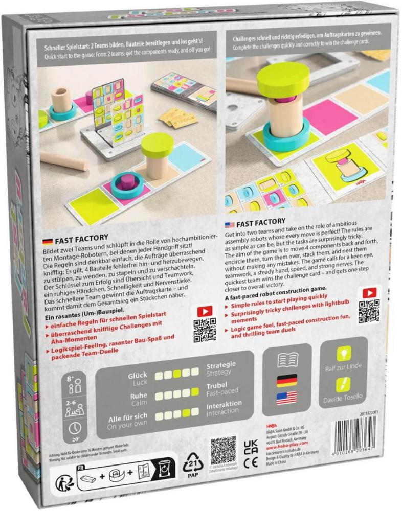 HABA Familienspiel Wettlaufspiel Fast Factory 2011822001