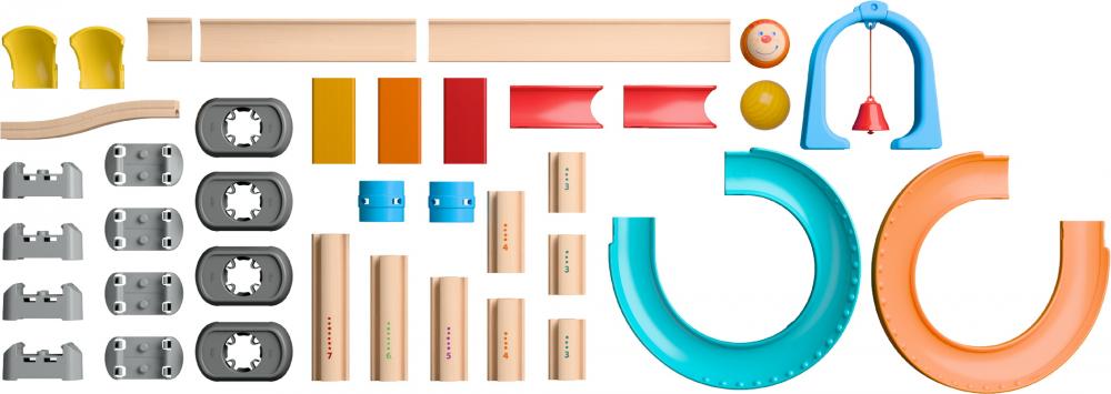 HABA Kugelbahn Grundpackung Kullerbü Kugelbahn Step-By-Step 39 Teile 2012252001