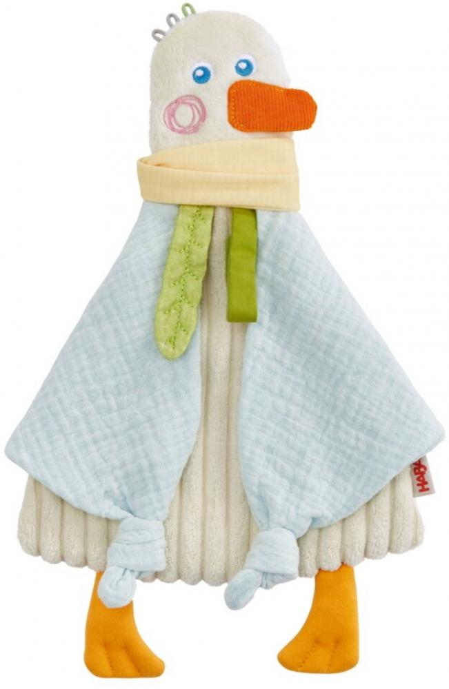 HABA Babywelt Baby-Spiel-Set Gans 3in1 mit Schnullerkette 2012332001