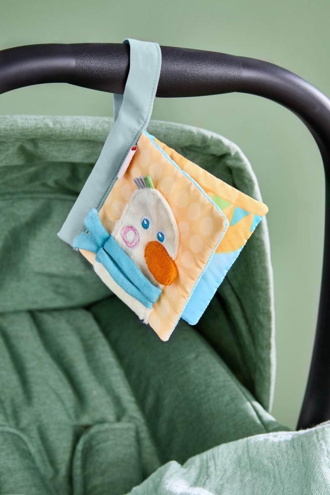HABA Babywelt Baby-Spiel-Set Gans 3in1 mit Schnullerkette 2012332001