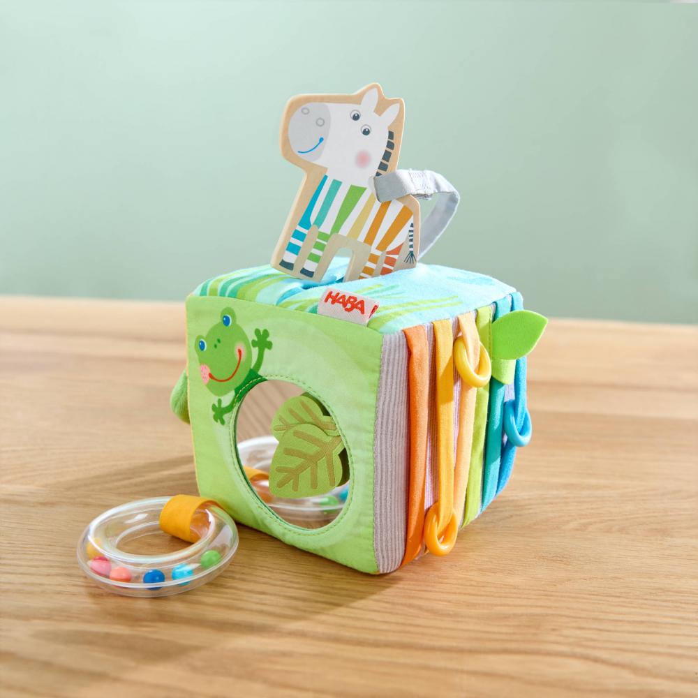 HABA Babywelt Motorikspielzeug Entdeckerwürfel Zebra 2012346001