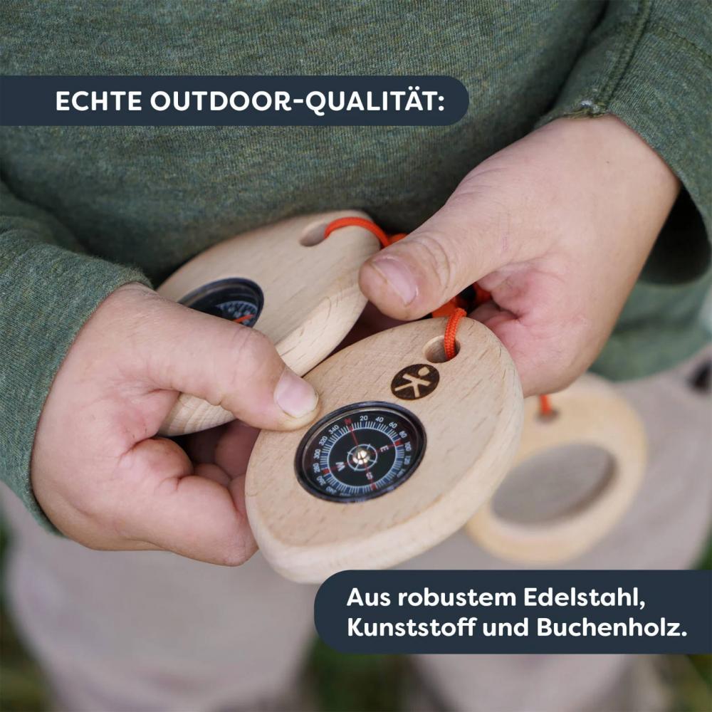 HABA Outdoor Forschen Terra Kids Kompass, Lupe & Thermometer Explorer Safari 2012395001