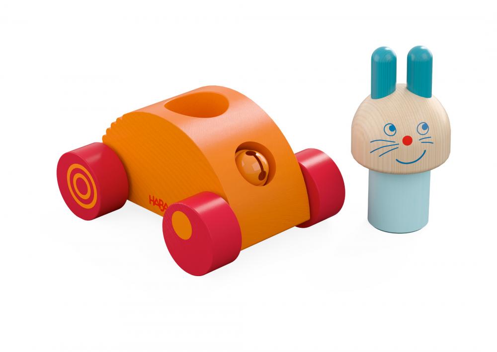 Haba Kleinkindwelt Rollspielzeug Entdeckerfahrzeug Hasen-Flitzer 2in1 2012240001