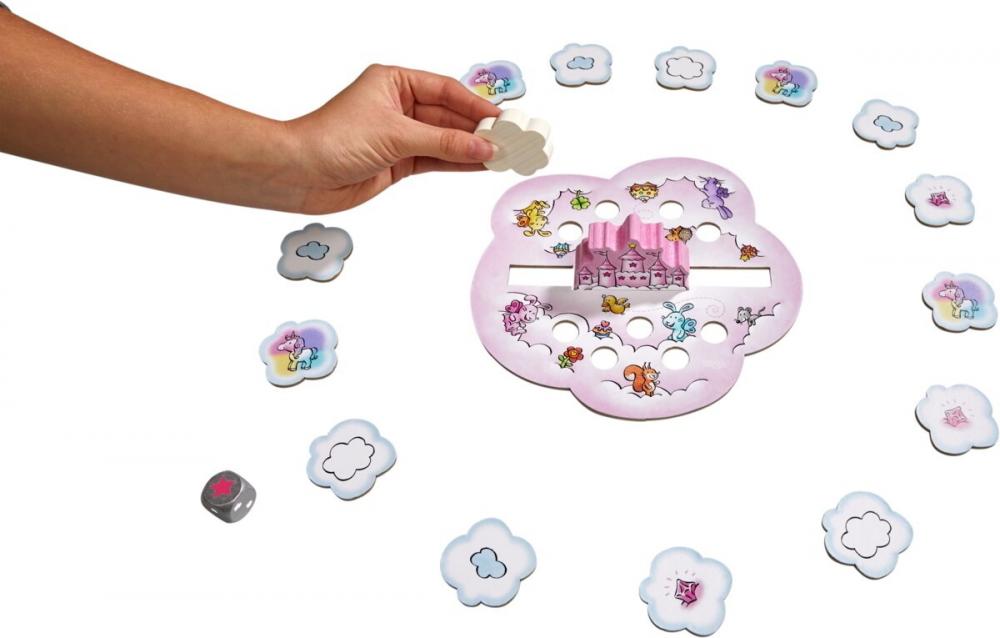 HABA Kinderspiel Wettlaufspiel Einhorn Glitzerglück Wolkenstapelei 2012232001