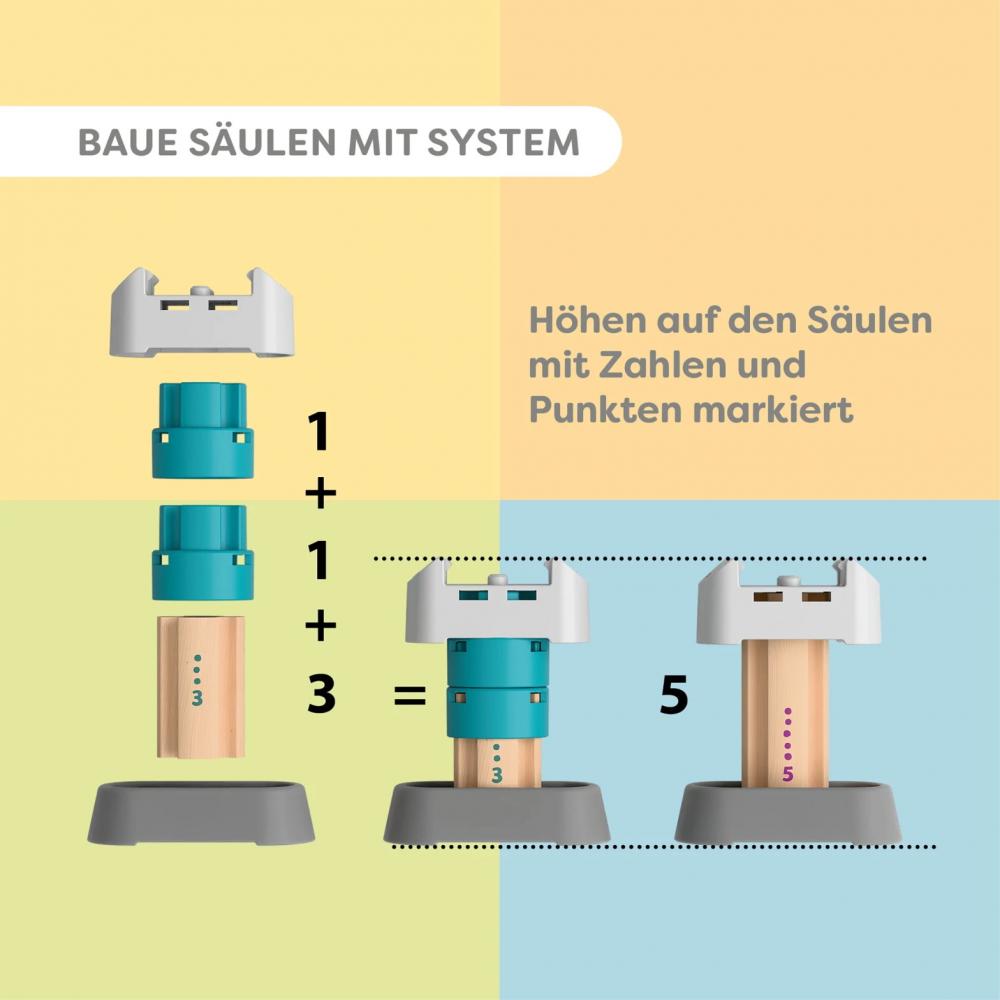 HABA Kugelbahn Grundpackung Kullerbü Kugelbahn Baukasten 58 Teile 2011789001