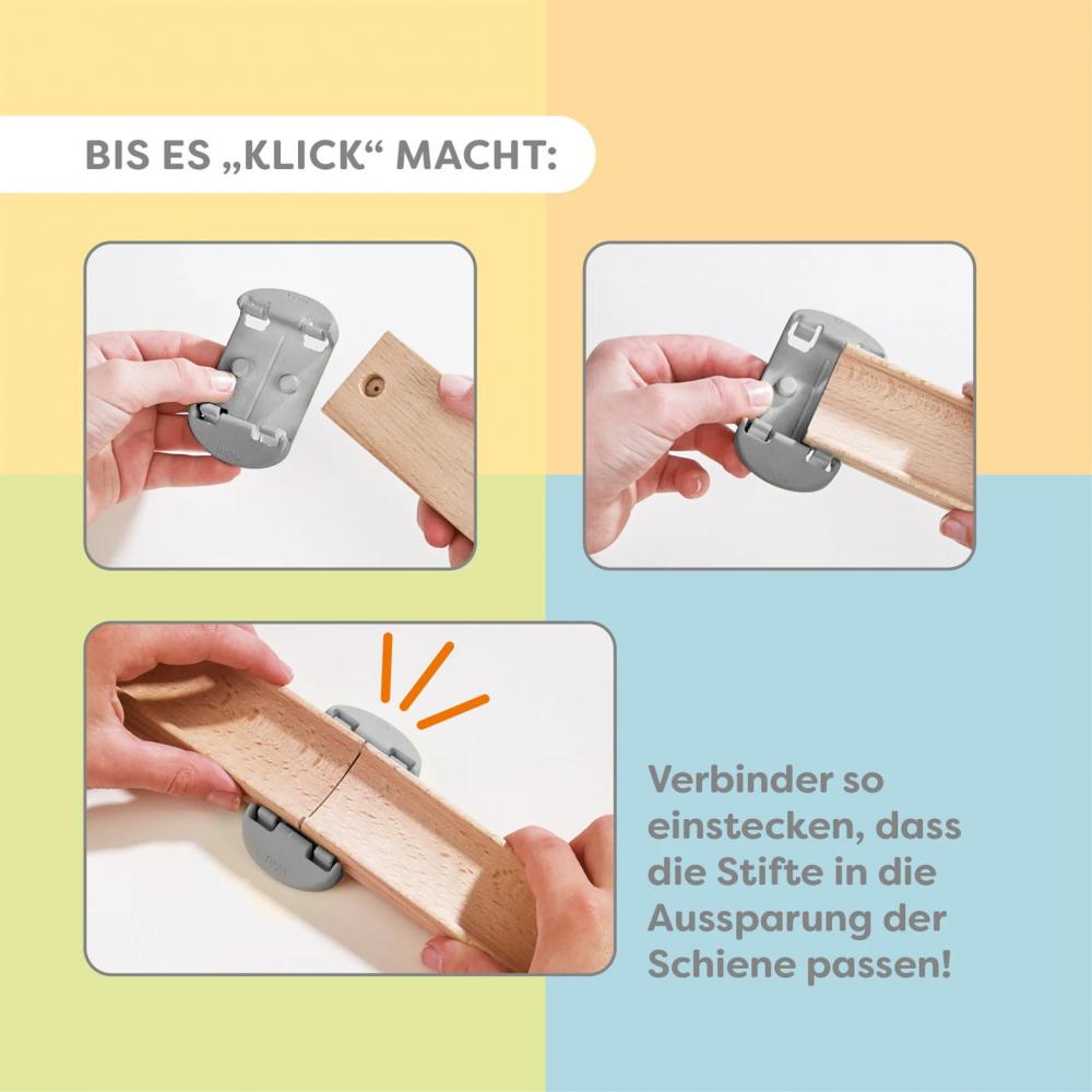 HABA Kugelbahn Grundpackung Kullerbü Kugelbahn Baukasten 58 Teile 2011789001