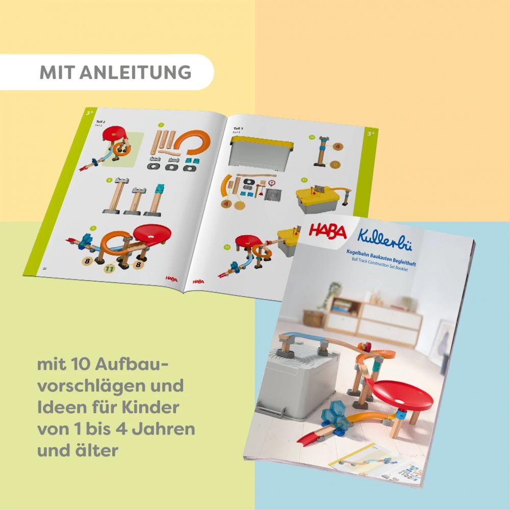 HABA Kugelbahn Grundpackung Kullerbü Kugelbahn Baukasten 58 Teile 2011789001