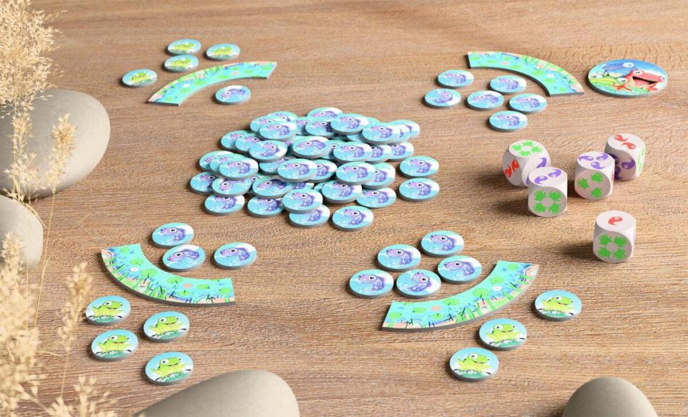 HABA Kinderspiel Würfelspiel Froggos Sammelspiel Würfelspiel 2012811001